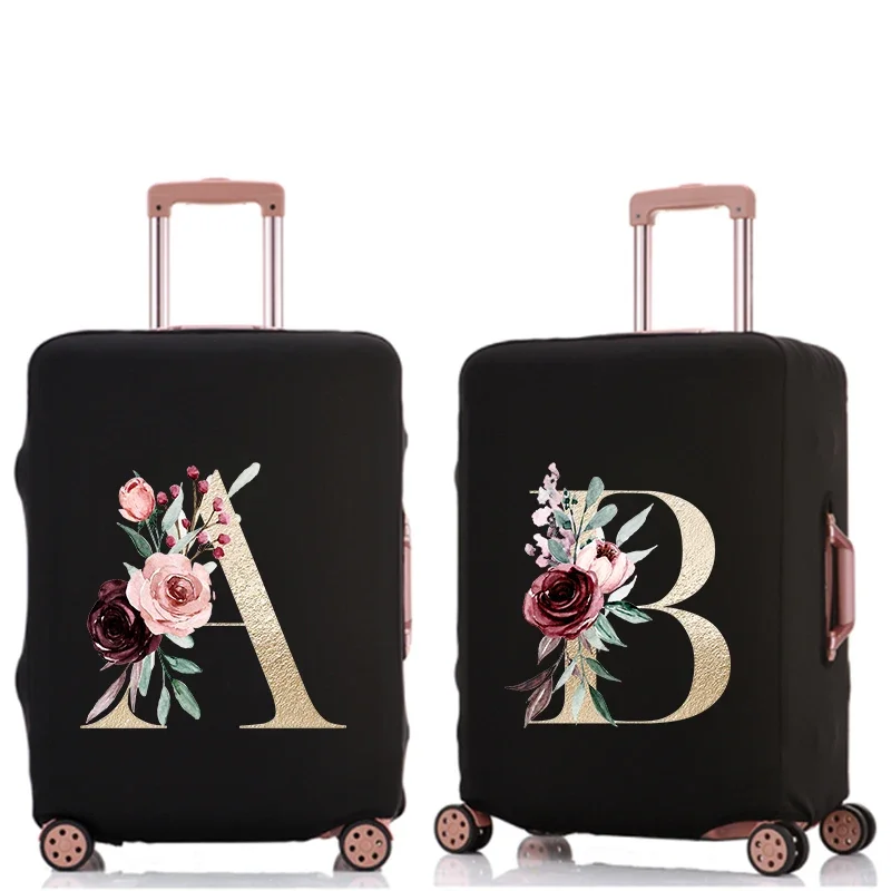 

Gold Letter Travel Case Cover Thicker Elastic Luggage Cover Protector Apply To 18''-32'' Suitcase Cover Travel Accessories