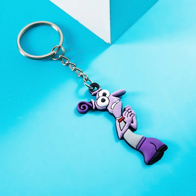 5pcs Disney Inside Out 2 Keychain Kawaii Movie Anime Anxiety Ennui Envy Cute Girls Creative Bag Pendant Car Keychain Toys Gifts