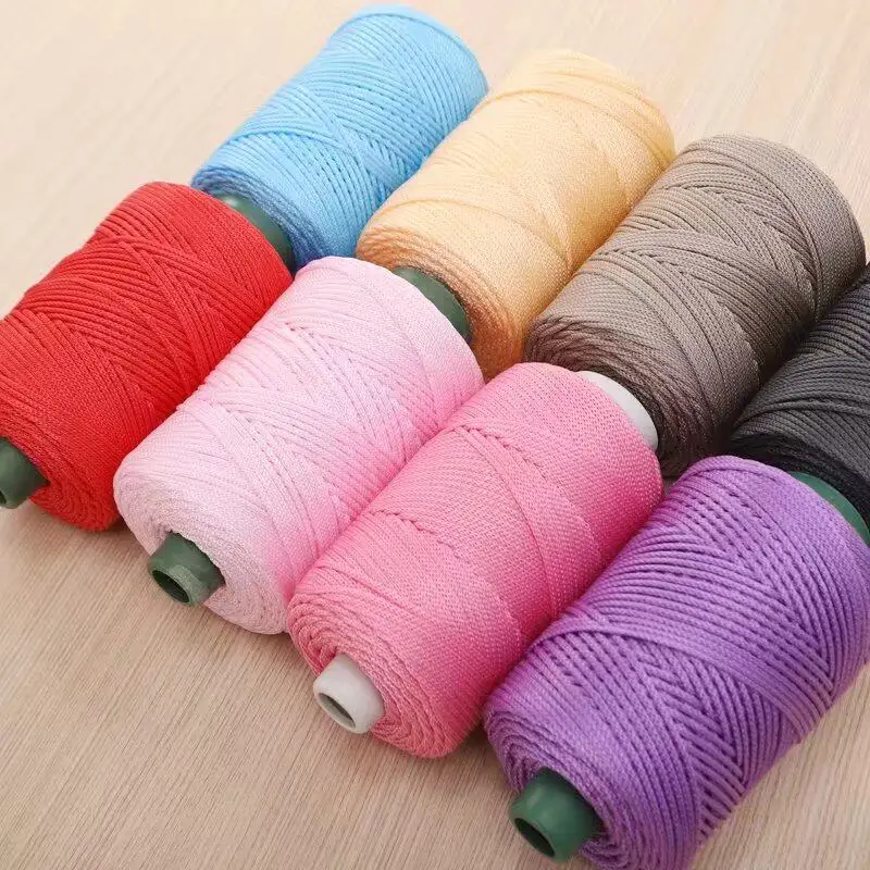 250g 3mm Crocheting light weight Rope cool Hollow yarn to crochet Summer Sun Hat Hand Knitting thick threads bag hat Cushion