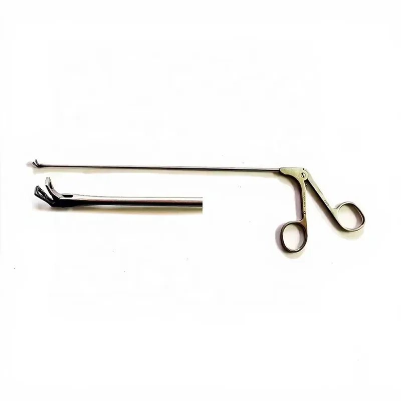 for ENT Endoscope Micro Laryngeal Instrument Forceps 45 Degree Head Upward Left 2X230mm
