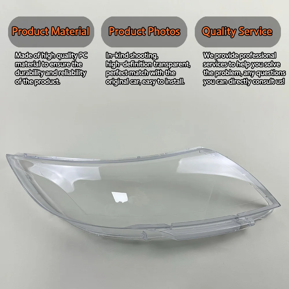สําหรับ Kia K2 2009 2010 2011 2012 รถยนต์อุปกรณ์เสริมเปลี่ยนโปร่งใส PC ไฟรถเปลือกแก้วไฟหน้า