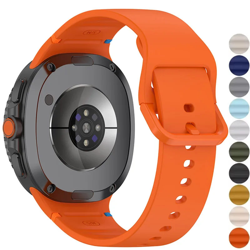 

Силиконовый ремешок для Samsung Galaxy Watch 8 40 мм 44 мм/8 Classic/Ultra 2, ремень для браслета, мягкий ремешок из ТПУ, ремешок для браслета