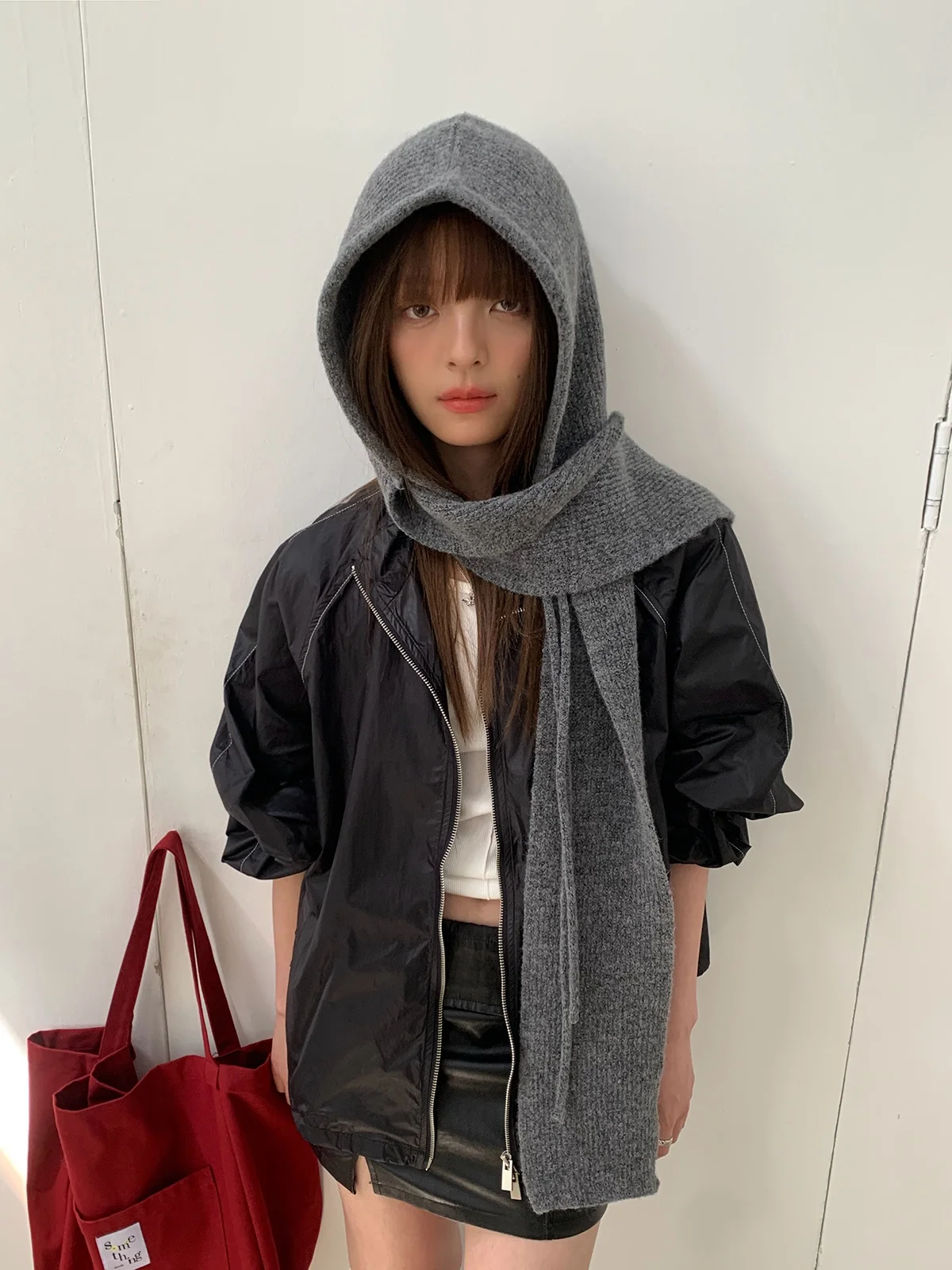 

Sli Hooded One-Piece Scarf Women's Warm Ne Protection Small Autumn And Winter Versatile Knitted Ne Warmer for Couples