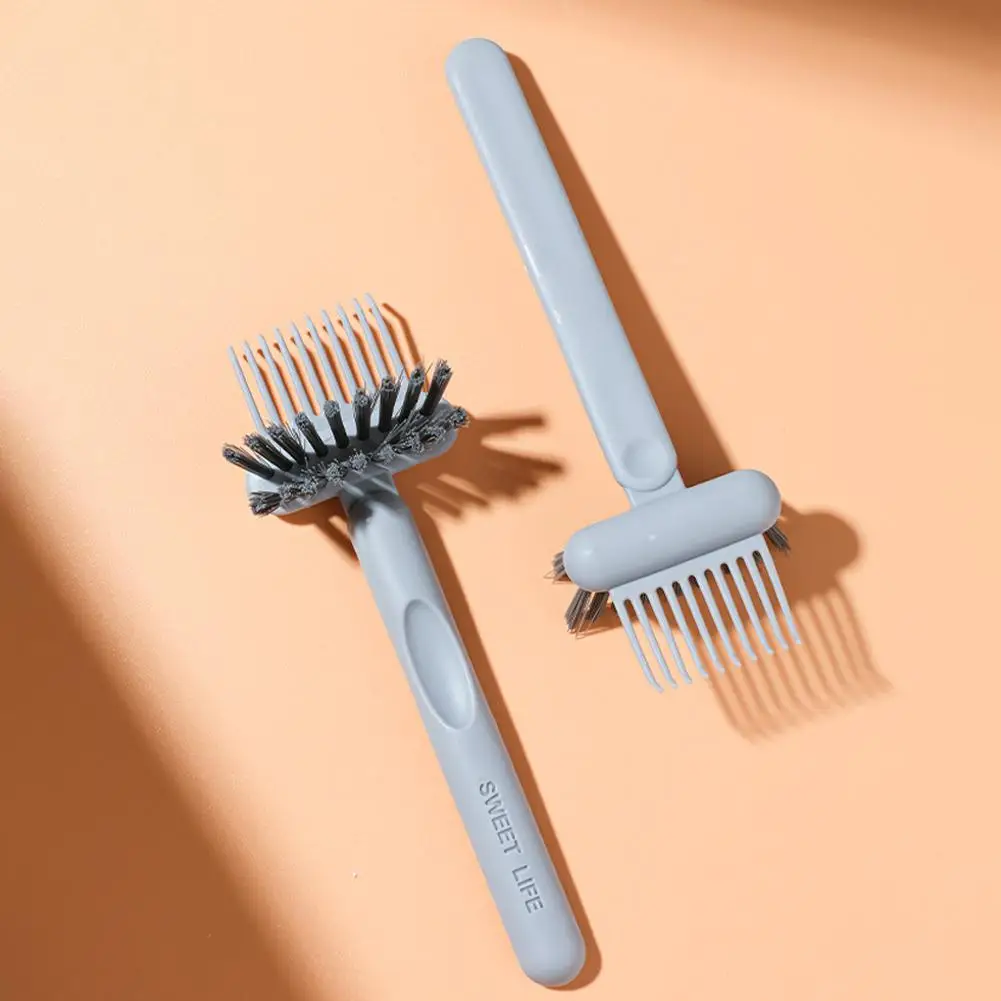 2 In1 Comb Cleaner Delicate Cleaning Hair Brush Comb Handle Tools comb Edge Cleaning Embeded Brush Cleaner Tool M7V5