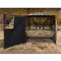 360° Silent See-Through Oxford Fabric Hunting Blind Tent with One Bedroom Structure Side Door Opening Camouflage Camping Tent