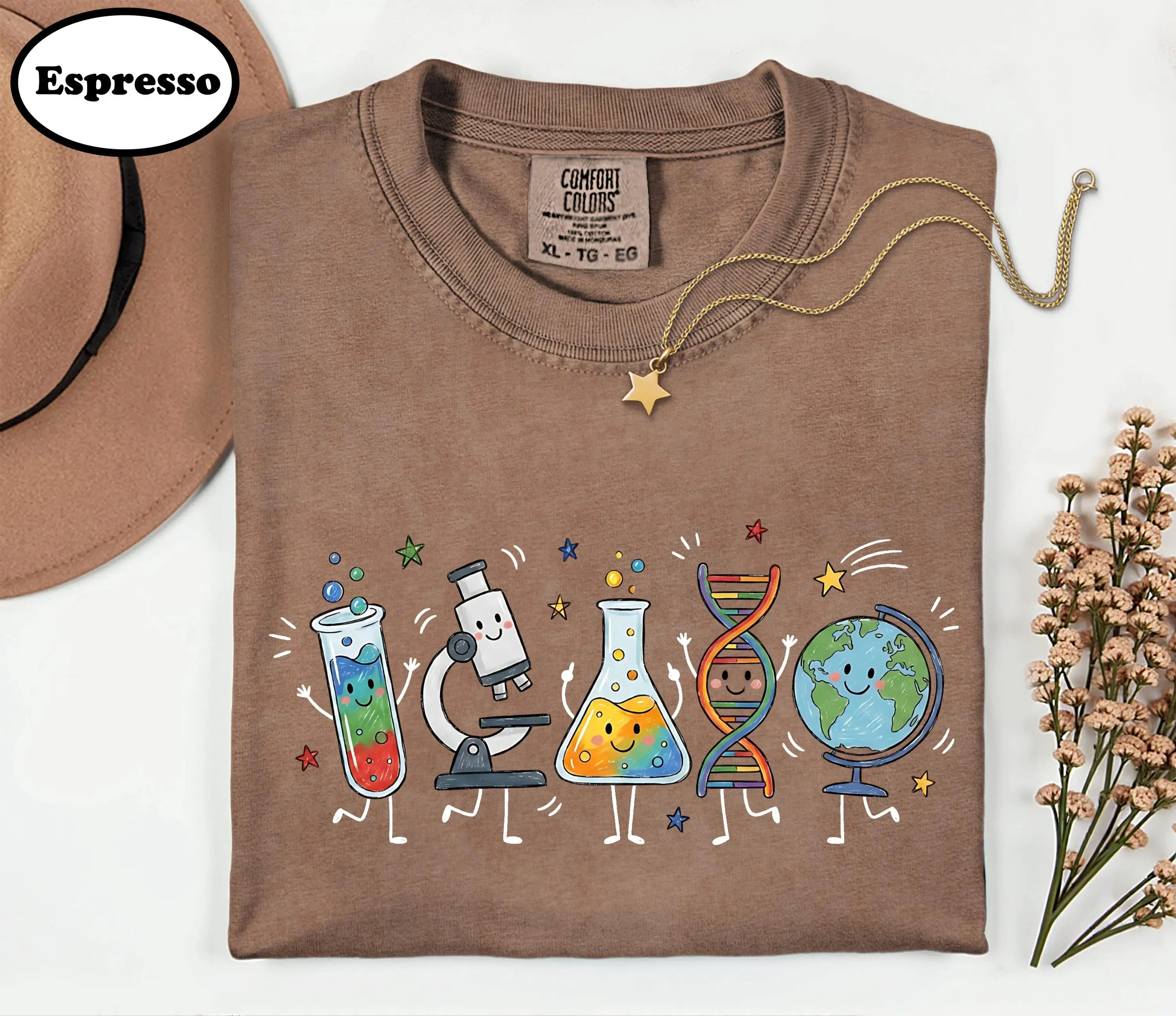Cute Science Teacher Doodle Shirt, STEM Teacher Tee, Chemistry Biology Teacher Gift, Funny Science Lover Shirt, Lab Tech Gift