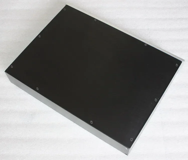 WA23 Caja de aluminio completa chasis de preamplificador caja/caja de amplificador de potencia tamaño 425*313*70mm