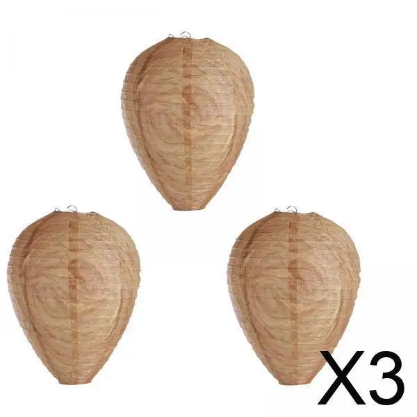 

Realistic Wasp Nest Decoy Weatherproof Paper Repellent Lantern for Balcony Orchard Decoration