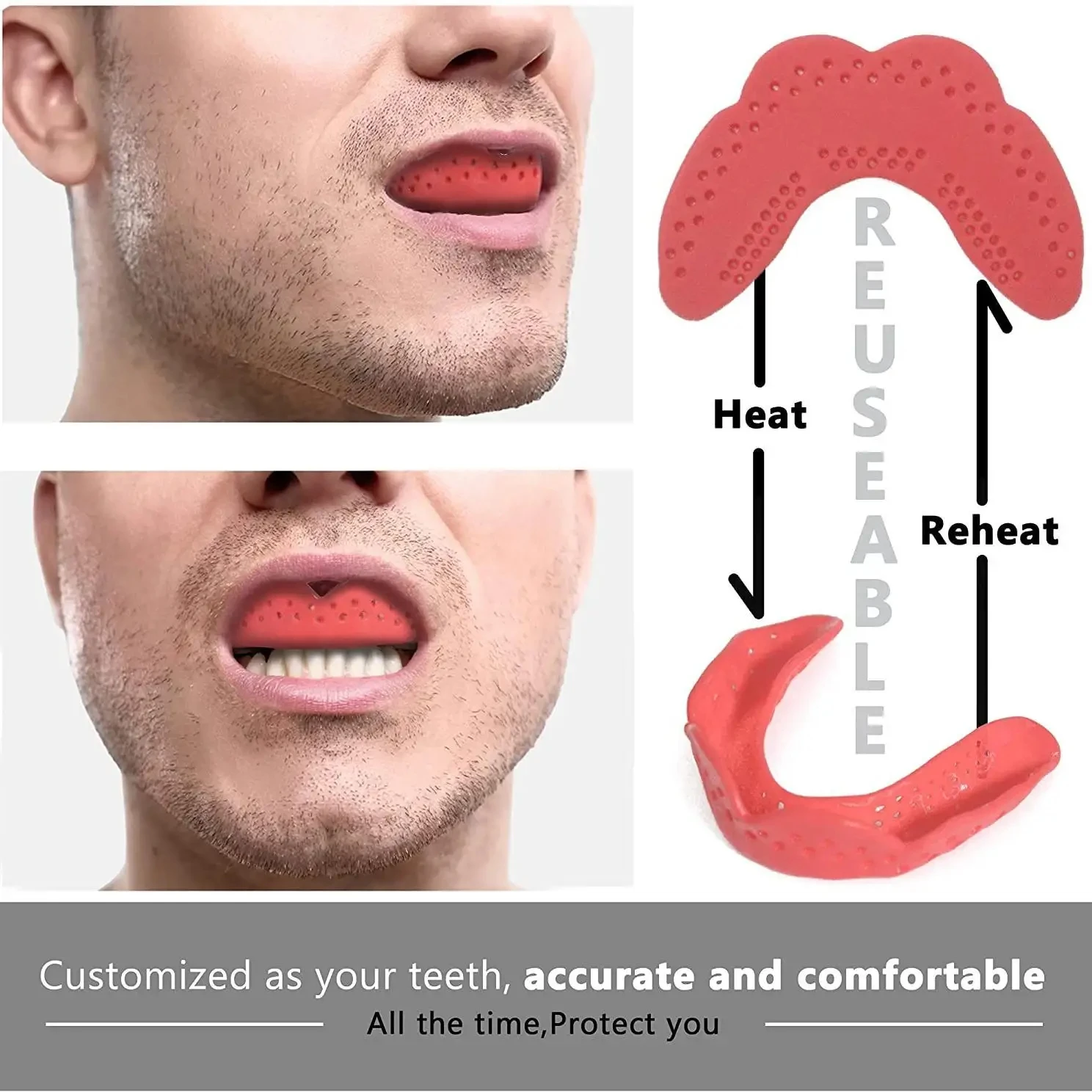 50pack Boxing Sports Mouthguard Athletes Boxing MMA Lacrosse Dental Guard for Basketball Football Hockey Mouth Guard Teeth Cover