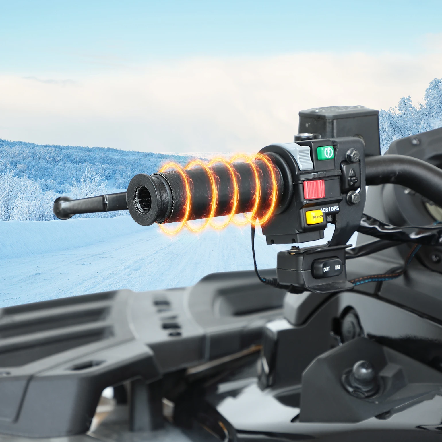 

Накладки на руль для мотоцикла 12В с подогревом, водонепроницаемые, 5 режимов нагрева, электрические, антивибрационные, противоскользящие, с быстрым нагревом, комплект