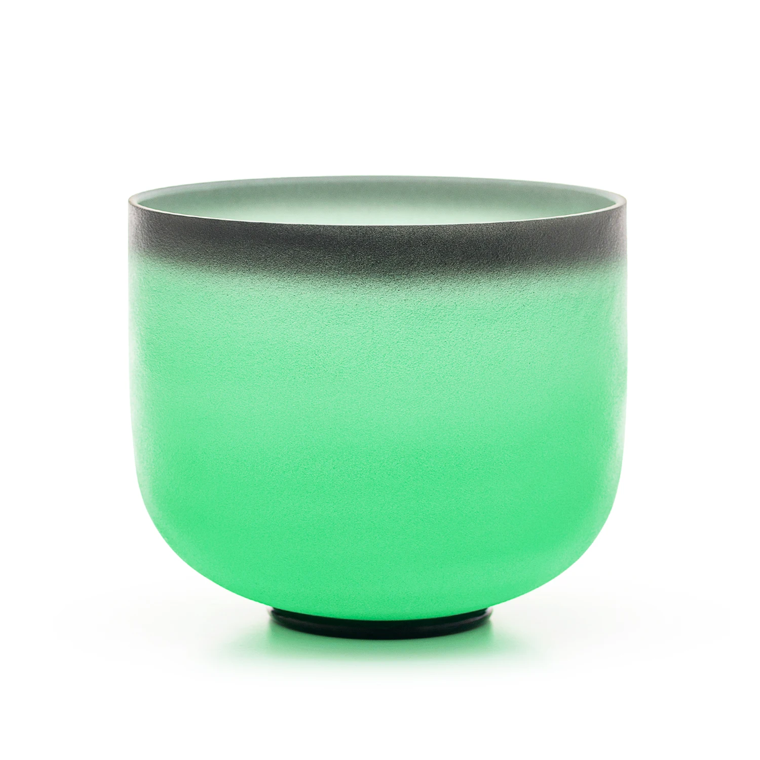 وعاء الموسيقى الكريستالي Hye-eun 440hz/432hz F Note Heart Chakra باللون الأخضر مقاس 9 بوصة مع مطرقة مطاطية، حلقة دائرية لبطانة الطاقة