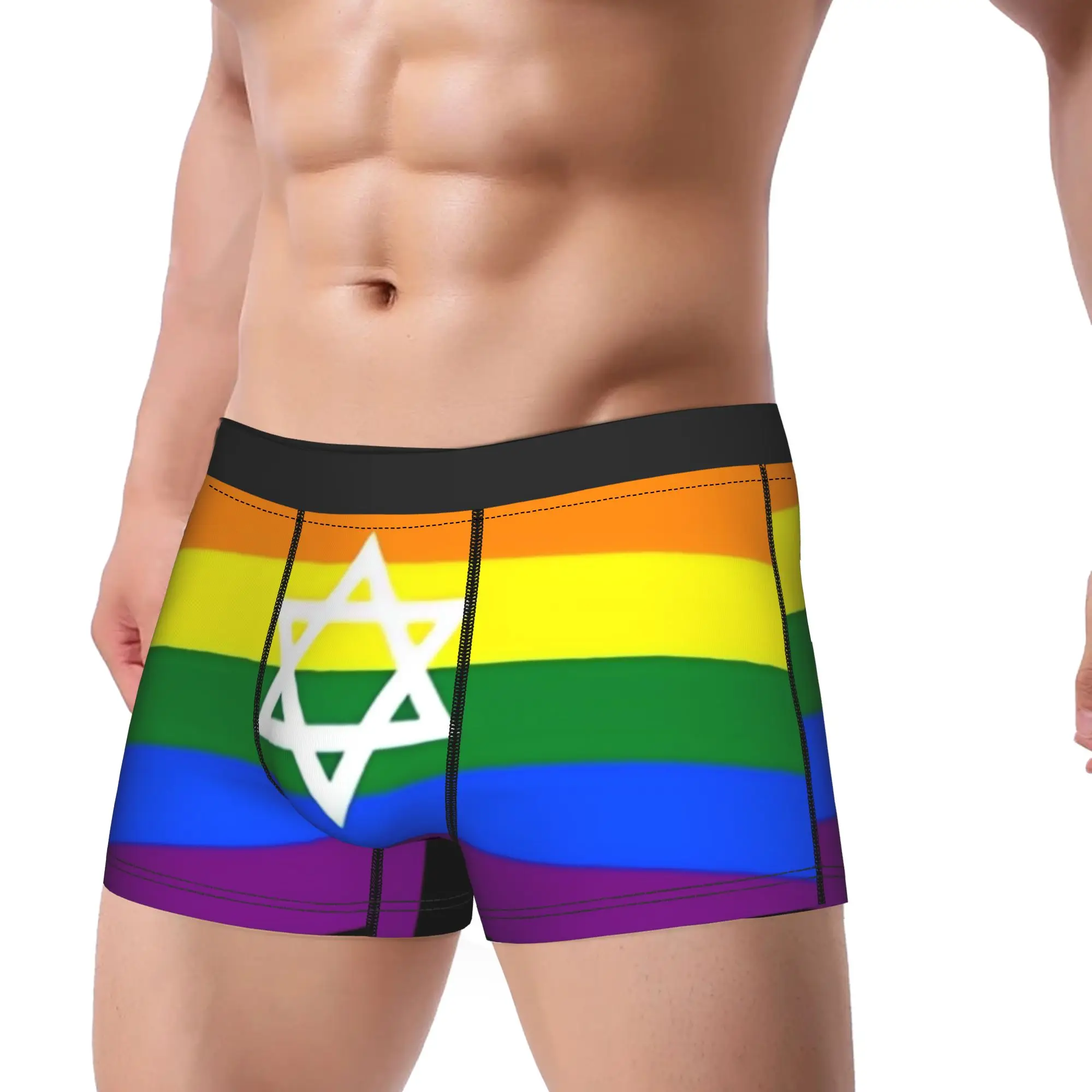 Israel Flag 1 Boxershorts  Pouch Underwear Hot Sale Print Shorts Briefs Breathable Man Underpants Plus Size 2XL