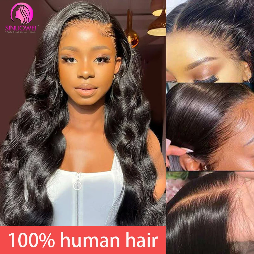 Braziliaanse Body Wave 13X4 Kanten Voorkant Pruik 180% Dichtheid Transparant Kant Frontale Pruik Natuurlijk Zwart Voor Vrouwen Menselijk haar Pruik