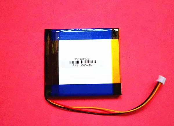 대용량 폴리머 리튬 배터리, 모바일 DVD/evd, 내장 충전식 리튬 배터리, 범용 3000mAh, 7.4V