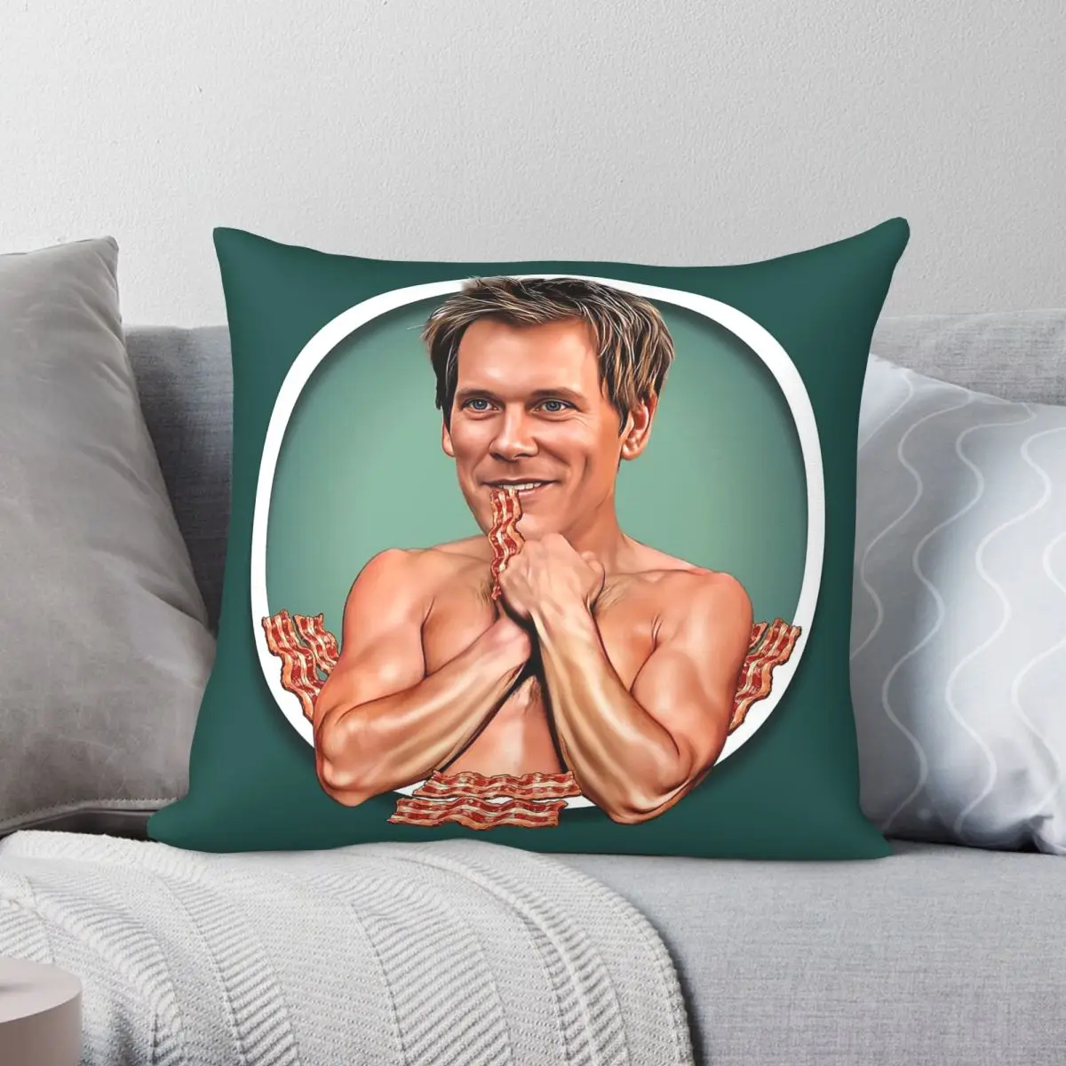 Kevin Bacon Actor Square Pillowcase Polyester Linen Velvet Pattern Zip Decor Home Cushion Cover