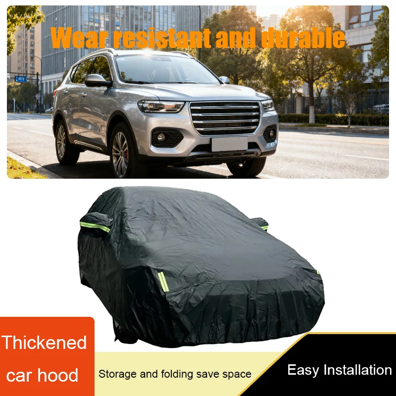 For Haval H6 Thick Car Cover Outdoor Protection Full Car Cover Snow Cover Sunshade Waterproof Dustproof Exterior Decoration