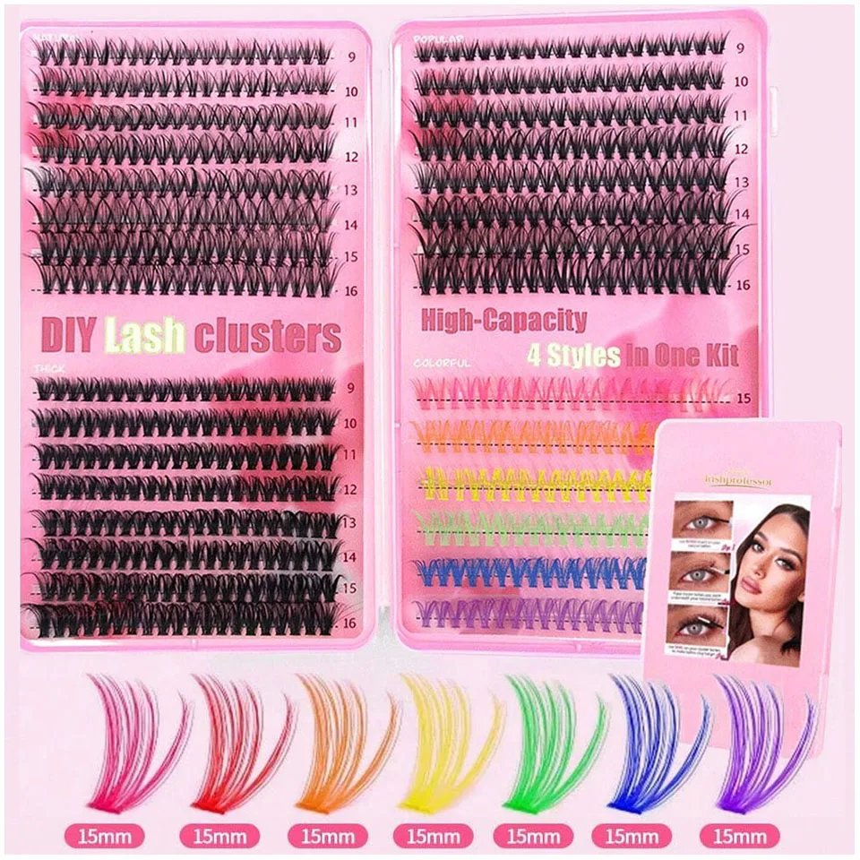 

30P+40P+50P Individual DIY Eyelash Extension Handmade Soft False Eyelashes For Professional Makeup Look At Home Wispy Manga Lash