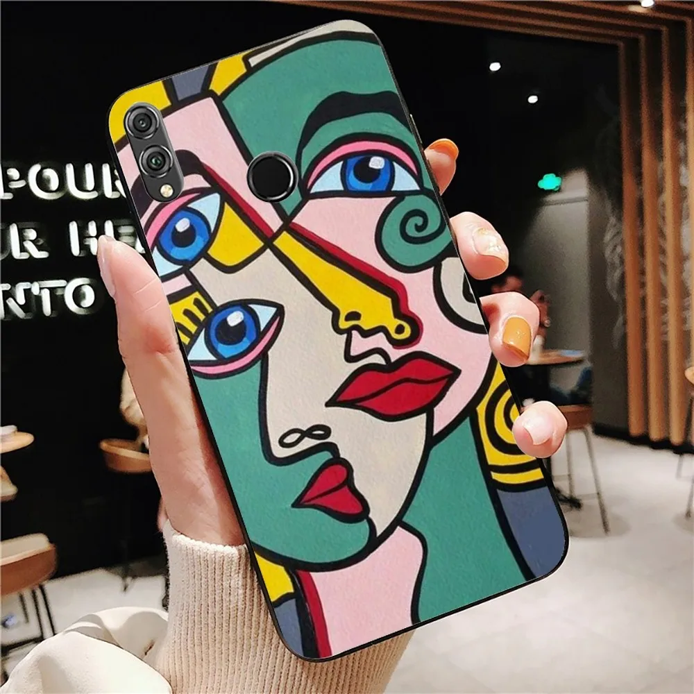 Picasso Abstract Art Painting Phone Case For Huawei Honor 10 Lite 9 20 7A 9X 30 50 60 70 Pro Plus Soft Silicone Cover