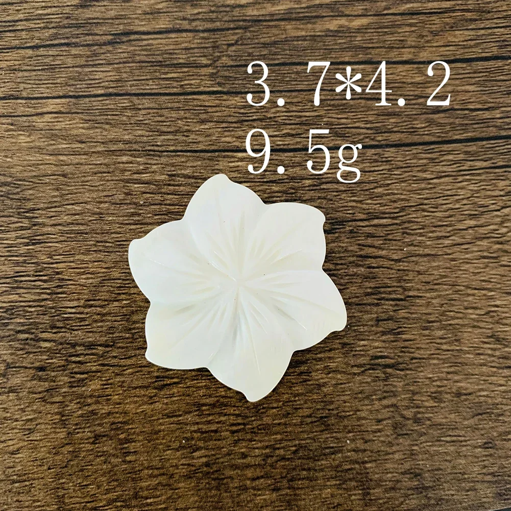 2pcs White Flower Shell Charm Mother of Pearl Delicate Loose Beads DIY Woman Earrings Hairpin Brooch Jewelry Making Accessories view 5