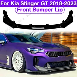 Front Bumper Lip Spoiler Chin Body Kit Protection Exterior Diffuser Splitter For Kia Stinger GT 2018-2023 Tuning Accessories