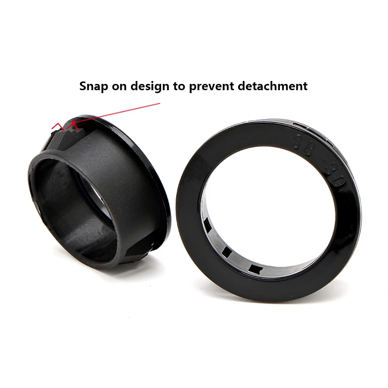 SB SK 8-100mm Diameter Black Panel Mount Nylon Snap Bushing Cord Buckle Protective Pipe Coil Wire Cable O Ring Hole Plug Grommet