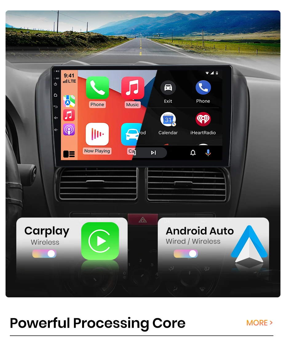 AWESAFE 9-Zoll-Android-Radio für Fiat Doblo 2 2010-2014 Opel Combo 3 2011-2018, kabelloses CarPlay & Android Auto, GPS-Navigation, Multimedia, Unterstützung für Lenkradsteuerung, Subwoofer, Verstärker, Rückfahrkamera, mit CAN-BUS, Plug-and-Play, DAB+, digitales Autoradio, 2 DIN, RDS – Detail 11