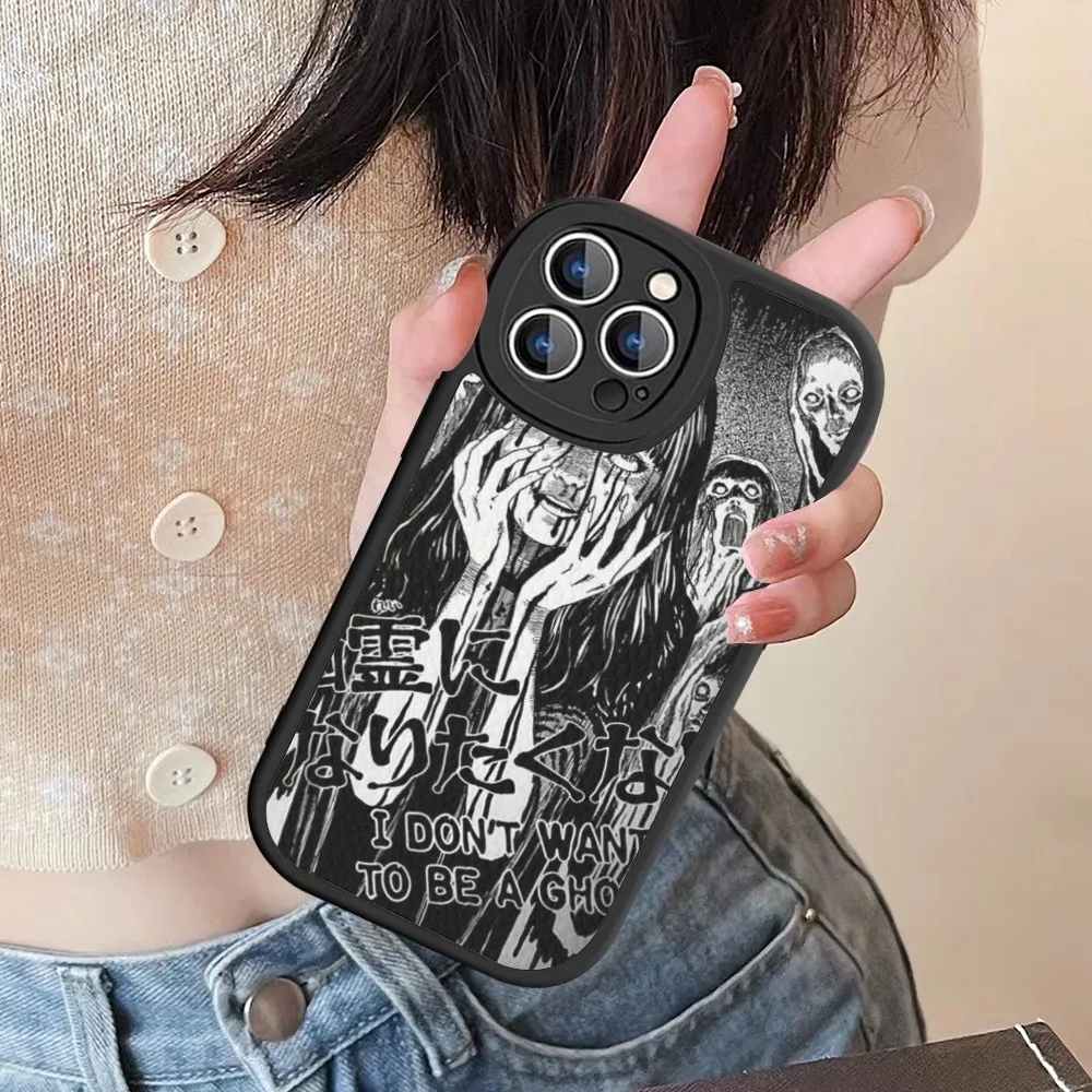 Junji Ito comics Phone Case Hard Leather For iPhone 14 13 12 Mini 11 14 Pro Max Xs X Xr 7 8 Plus Fundas