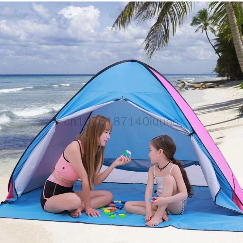 

Portable Quick Opening Tent for Outdoor Camping. Fully Automatic and Practical Beach Shading Can Quickly Open Tents