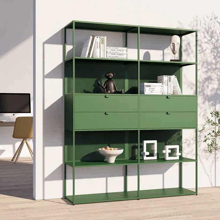 

STEELITE Modern Style Industrial Style Bookcase and Book Shelves Nordic Metal Bookshelf