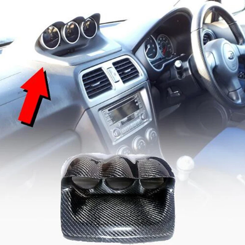 For Real Carbon Fiber Instrument Cover Subaru Impreza WRX STI Decoration Accessories Meter Dash Board Cover Shell 60CM 2002-2007