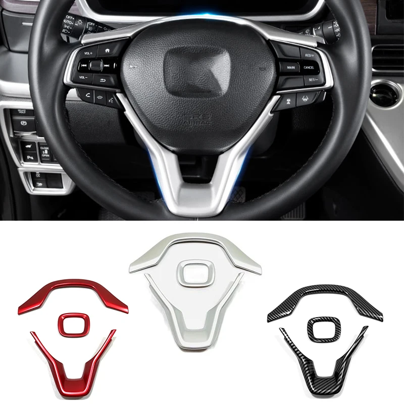 

ABS Carbon/Matte For Honda Odyssey 2022 2023 Car Central steering wheel button switch trim frame cover trim sticker accessories