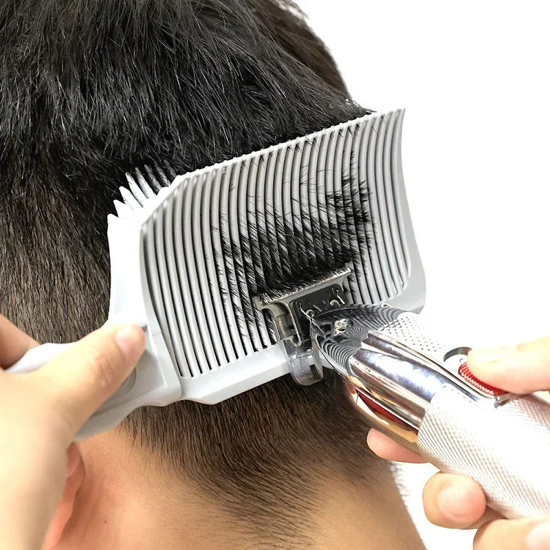 Fading Comb Professional Barber Fade Combs Clipper Blending Flat Top Hair Cutting Comb Arc Design Positioning Comb Fade Brush