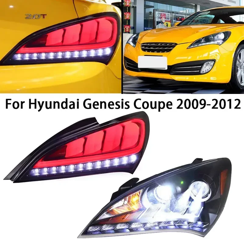 Head Lamp With Tail Lamp for Hyundai Genesis Coupe LED Headlight 2009-2012 Headlights Genesis Coupe Taillights DRL Projector len