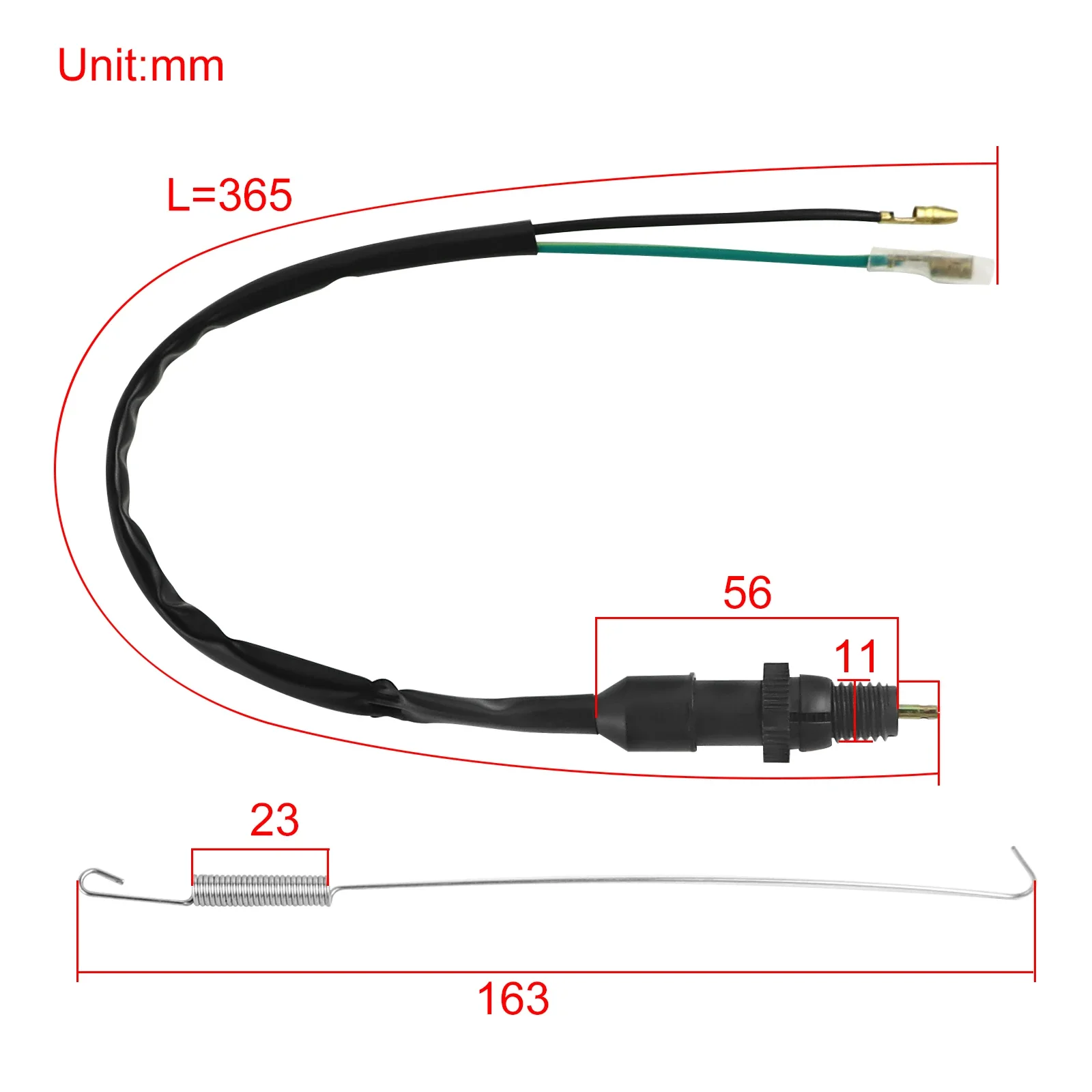 Universal Rear Brake Light Switch Brake Stop Light Switch for Honda Kawasaki Suzuki Yamaha Harley Motorcycle Bike ATV Scooter