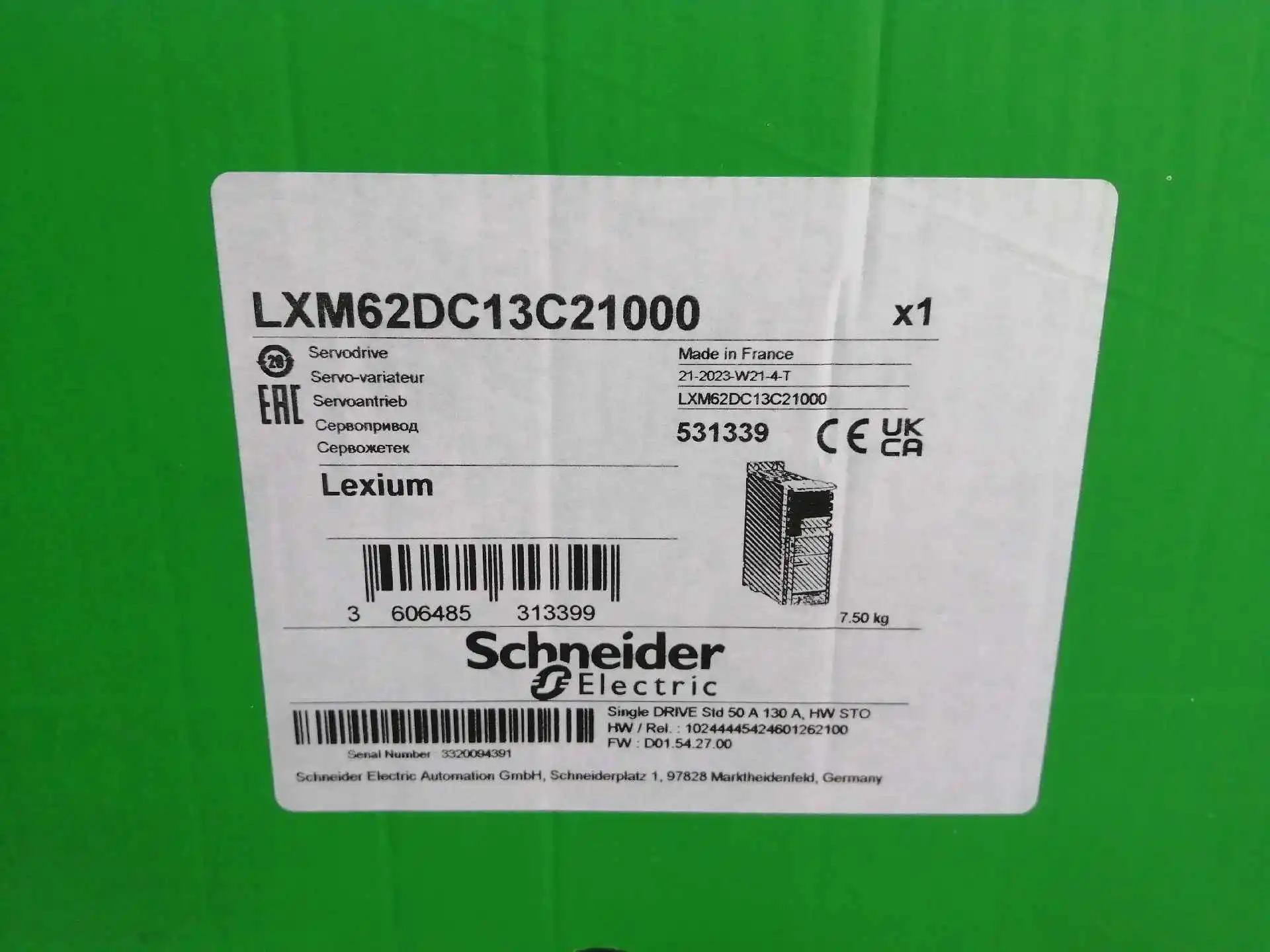 

New LXM62DC13C21000 Servo Drive for Schneider