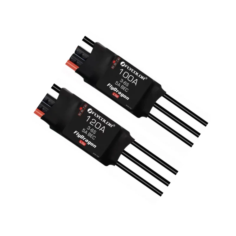 FLYCOLOR FlyDragon Lite 100A 120A 3-6S Brushless Electric Speed Controller Adjustable 5V6V7.4V5A BEC for RC Fixed Wing Jet Plane