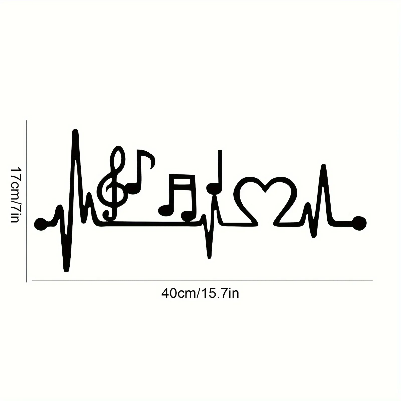 Metal Wall Decor, Ekg Music Wall Art, Music Decor, Living Room Decoration, Music Lover Ekg Rhythm Love Art,Wall decoration