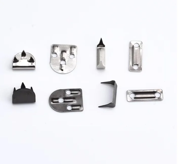 100Sets/Lot FHE8015 4-Part Trousers Hooks, Metal Brass Bar Fasteners, Pant Skirt Button Hooks Nickel & Black