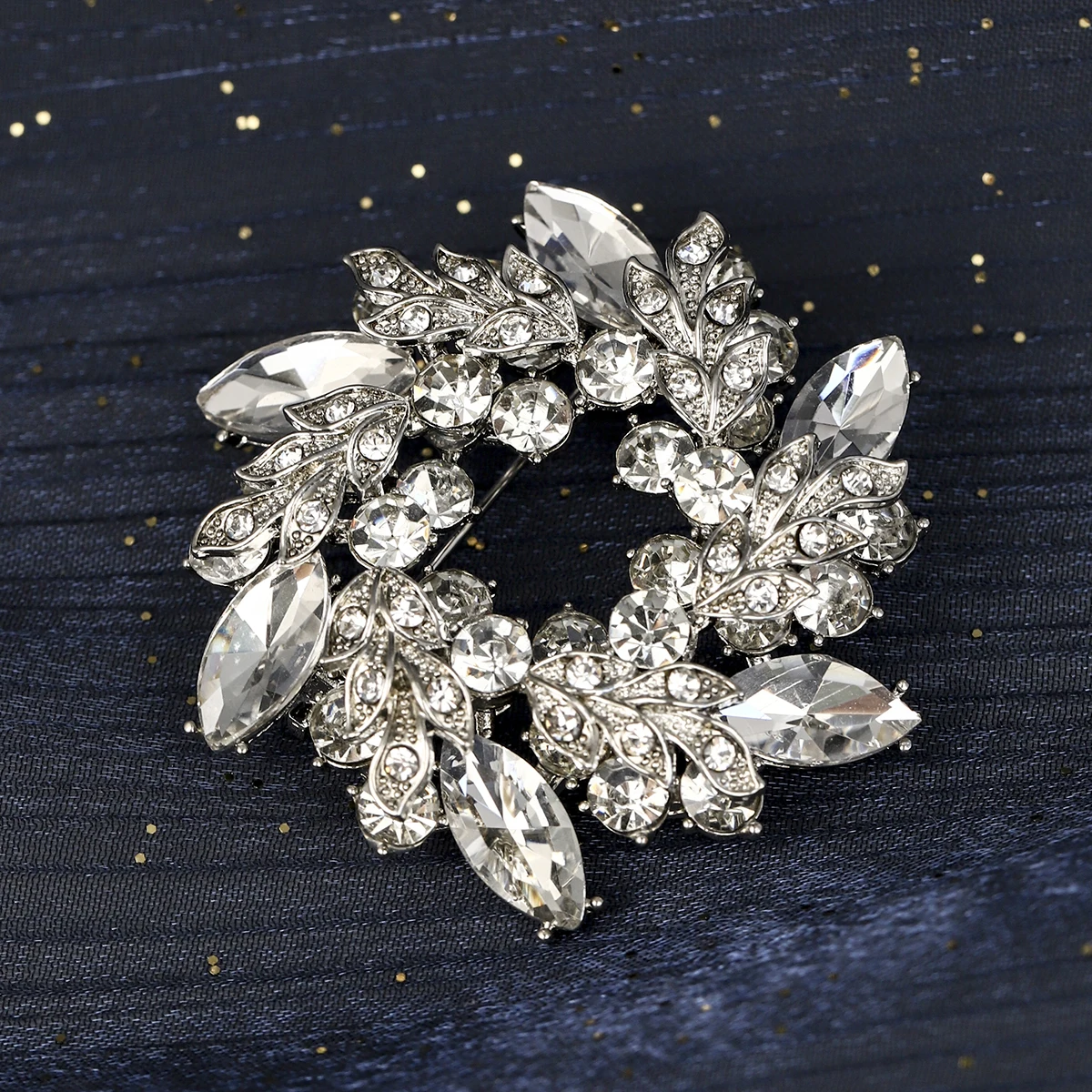 Kristall Diamante Metall Blume Brosche Anzug Rock Pin Dekoration Schmuck Zubehör Geburtstags geschenke für Freunde Urlaub Schmuck – Detail 9
