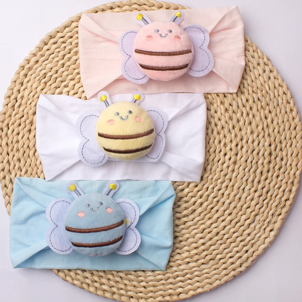 Adorable Hair Band Newborn Baby Girls 3D Bee Headbands Spring Autumn Infant Boys Girls Cute Hair Accessory Soft Elastic Band