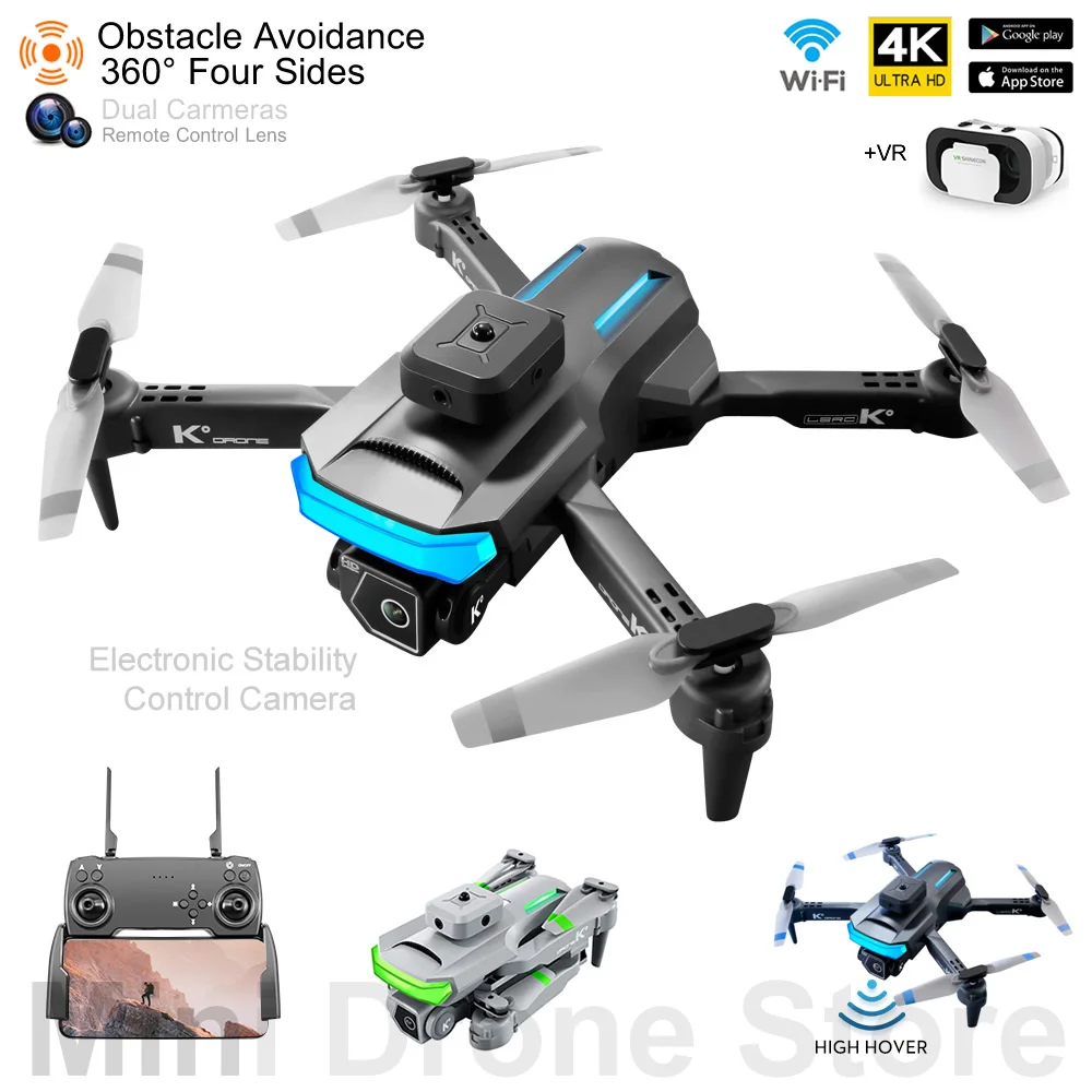 XT5 RC Helicopters Easy Fly Mini Drone 4k HD Obstacle  Avoidance Folding Quadcopter With Electrical Control Camera Kids Toy Gift