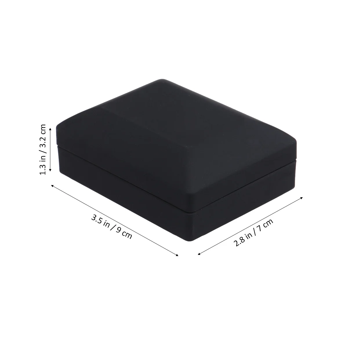 黒色LEDジュエリーギフトボックス 7x9x3.2cm ライト付きネックレスペンダントホルダー 耐久性のあるエレガントなギフトケース LEDネックレスボックス