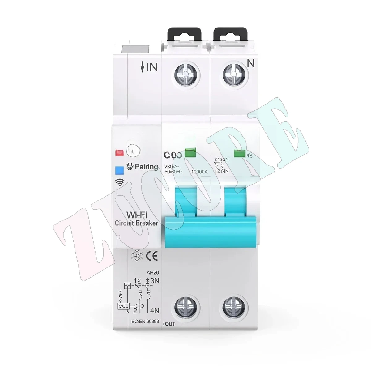 TONGOU API TO-QCB2 قطاع دارة ذكي واي فاي 63a 2 القطب التلقائي إعادة إغلاق تويا واي فاي الجدار التبديل 60a