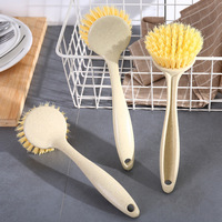 1pcs Long Handle Cleaning Brush Multifunctional Pan Pot Sink Dish Bowl Washing Tool Stain Removal Kitchen Utility Cleaning Tools
