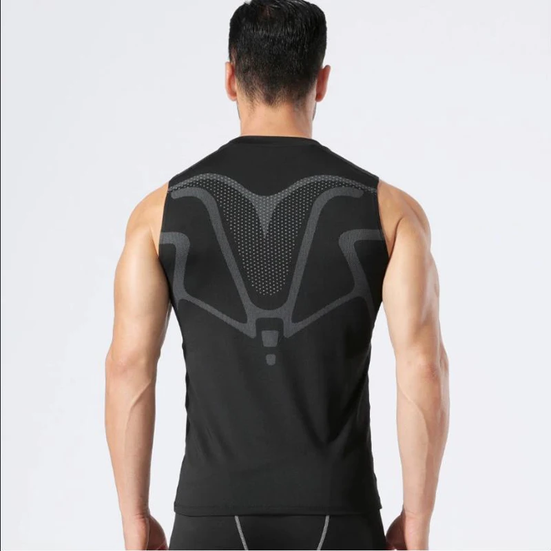 Men's summer sports vest, quick-dry, slim-fitting, fitness, new style, running training, tight-fitting top, sleeveless vest