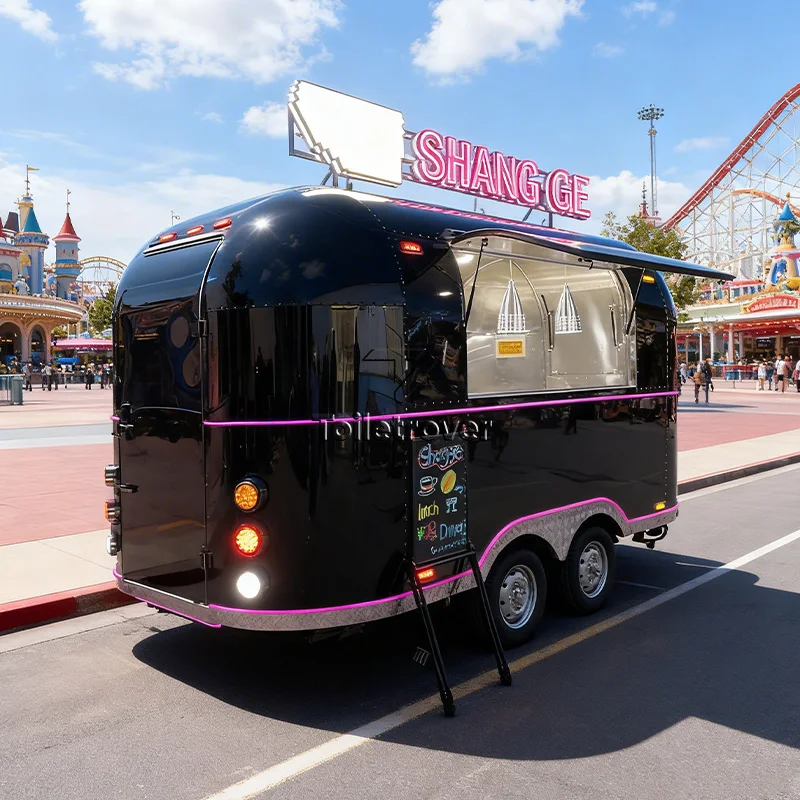 

Outdoor Street Catering Trailer Fully Equipped Commercial Mobile Kitchen Unit Taco Vending Cart Concession Stand for Sale