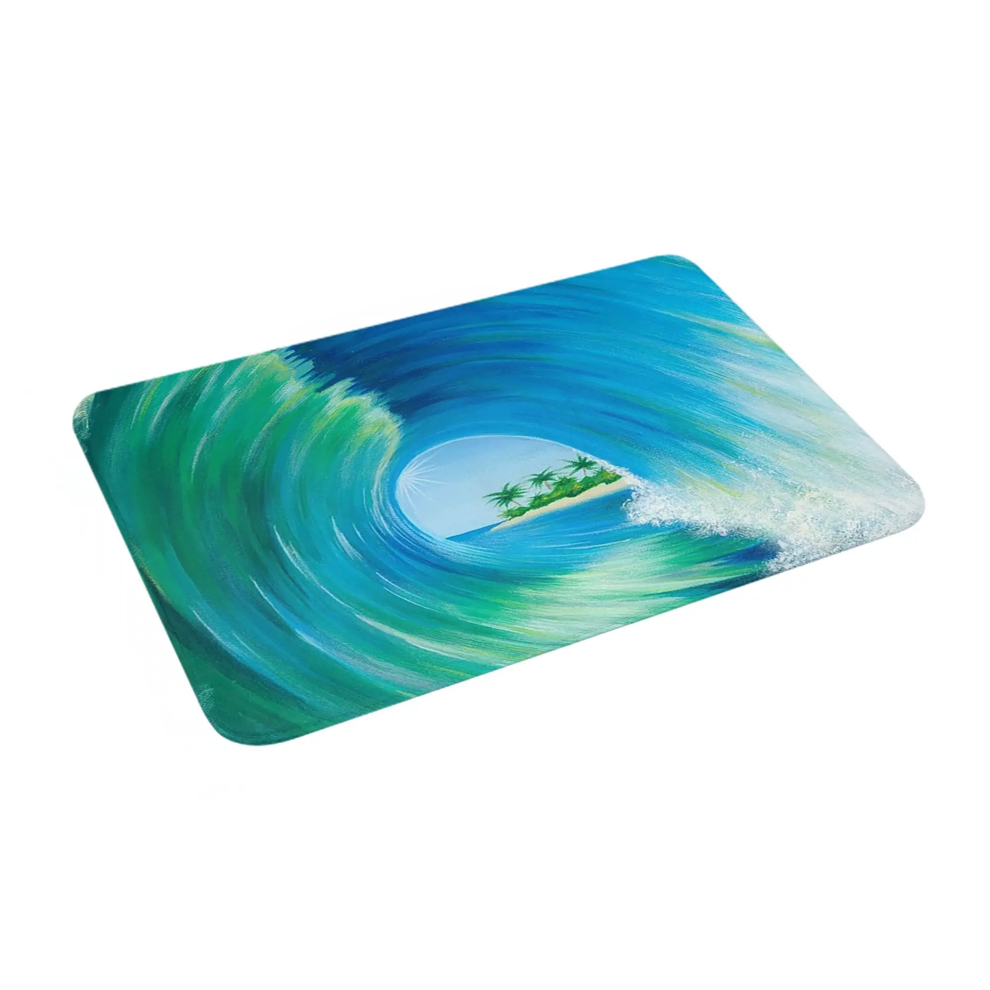 Wave Tunnel to Paradise Anti-slip Doormat Floor Mat Water oil proof Carpet Rug for Kitchen Entrance Home Bathroom Footpad Mats