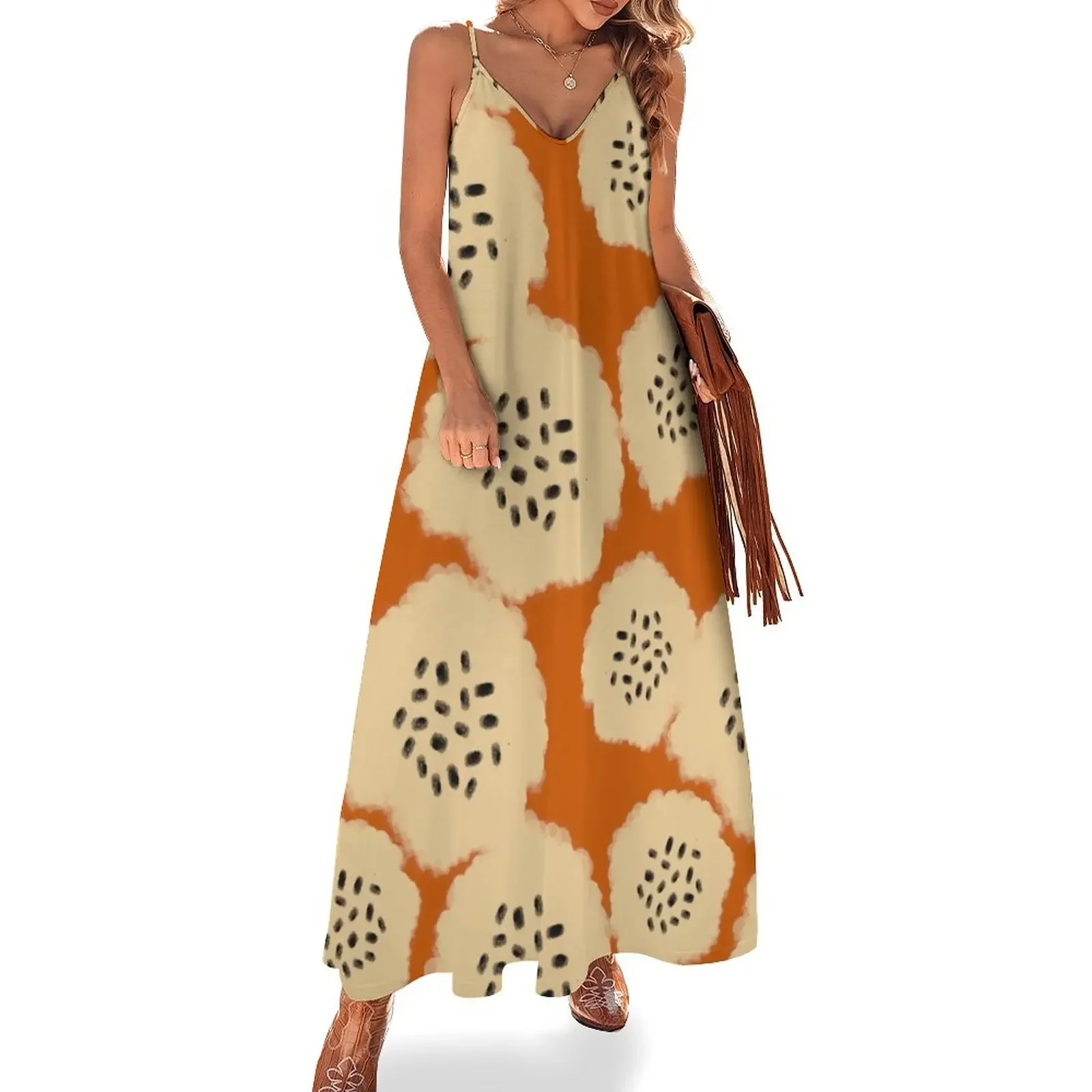 

cool abstract oversized florals Sleeveless Dress dress summer 2025 women Evening gown evening dress