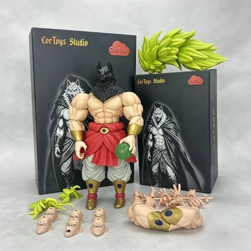 CorToys CT05 CT04 CT03 Wolf God Broly Figure Dragon Ball Super Saiyan 3 Broly Collectible Model Toy with Replaceable Accessories