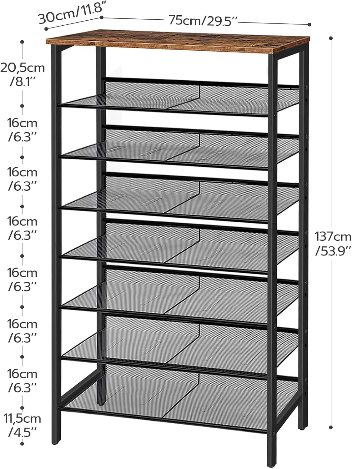 Shoe Rack, Large Capacity Shoe Shelf, Shoe Storage Organizer for 21-28 Pairs of Shoes
